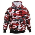 thumbnail image 1 of Rothco Camo Pullover Hooded Sweatshirt, Red Camo, 3XL, 1 of 2