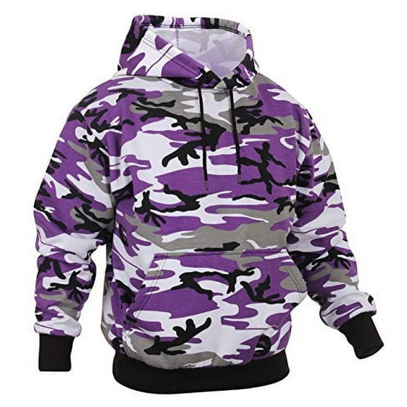 Rothco Camo Pullover Hooded Sweatshirt, Ultra Violet Camo, L