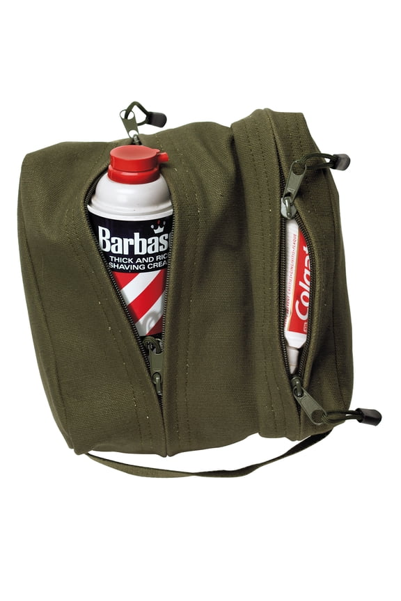 Canvas Dual Compartment Travel Kit