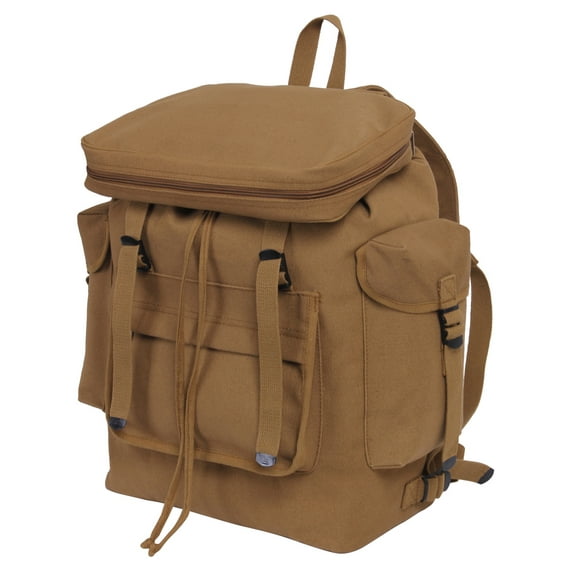 Rothco Canvas European Style Rucksack, Coyote Brown, One-Size
