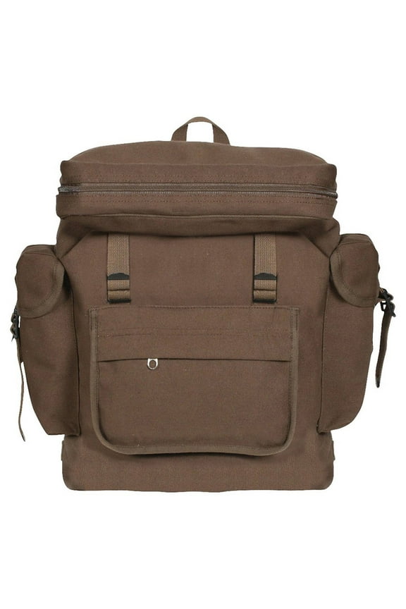 Canvas European Style Rucksack - Earth Brown