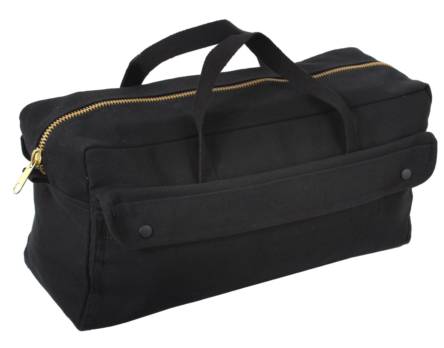 Rothco Canvas Jumbo Tool Bag With Brass Zipper, Black