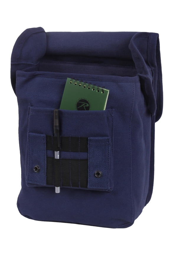 Canvas Map Case Shoulder Bag, Navy Blue
