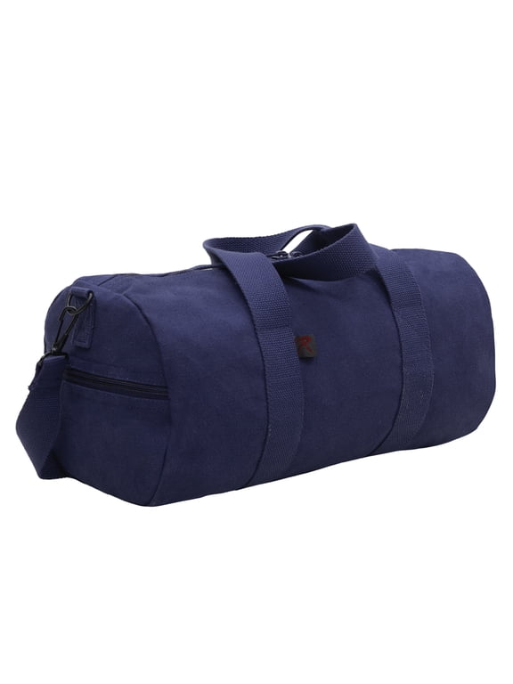 Canvas Shoulder Duffle Bag,Navy Blue