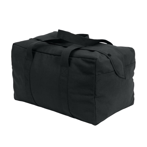Rothco Canvas Small Parachute Cargo Bag, Black, -Black
