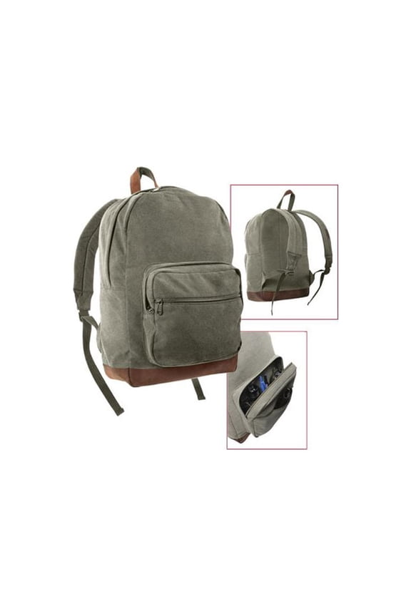 Canvas Teardrop Backpack - Olive Drab