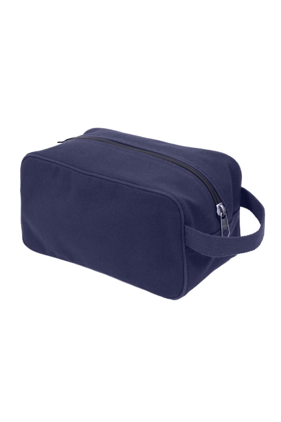 Canvas Travel Kit, Toiletry Bag, Navy Blue