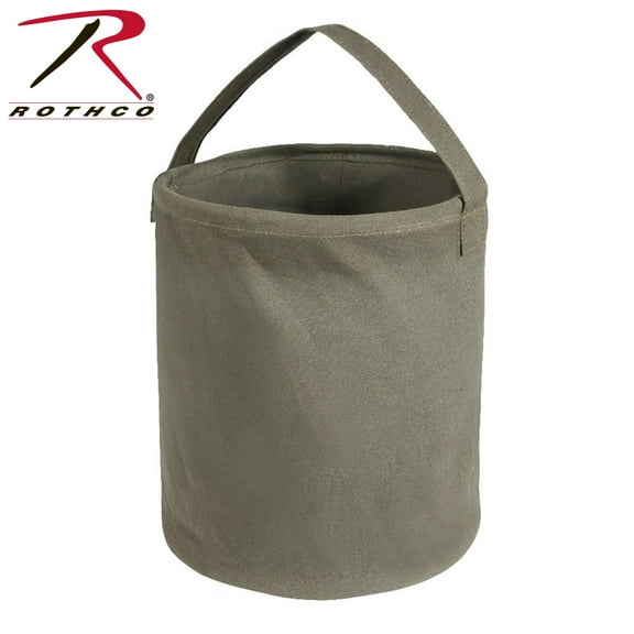 Rothco Canvas Water Bucket,Olive Drab,L