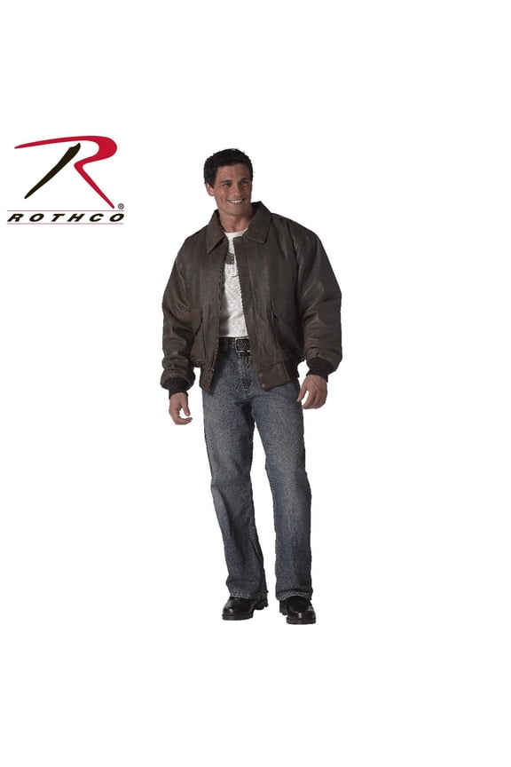 Classic A-2 Leather Flight Jacket - Brown, Medium