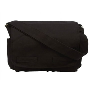 Rothco Classic Canvas Messenger Bag, Black