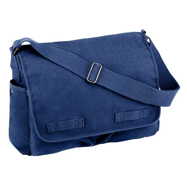 Rothco Classic Canvas Messenger Bag, Blue