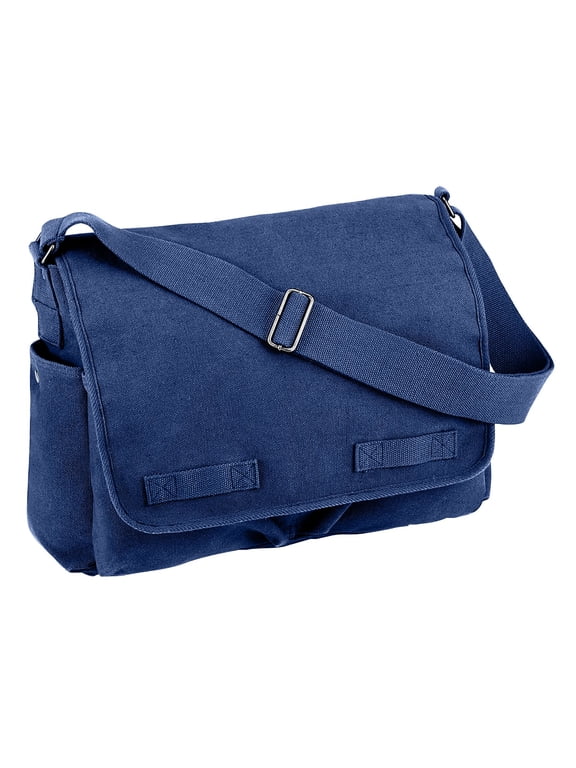 Classic Canvas Messenger Bag, Blue
