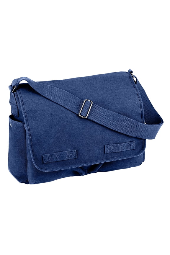 Classic Canvas Messenger Bag, Blue