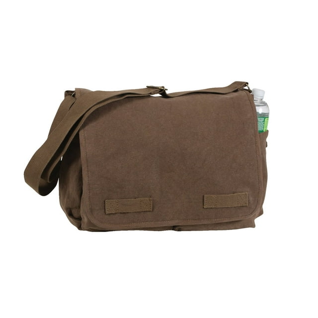 Rothco Classic Canvas Messenger Bag, Brown