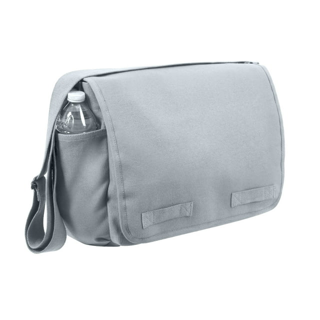 Rothco Classic Canvas Messenger Bag, Grey