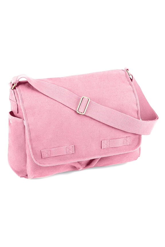 Classic Canvas Messenger Bag, Pink