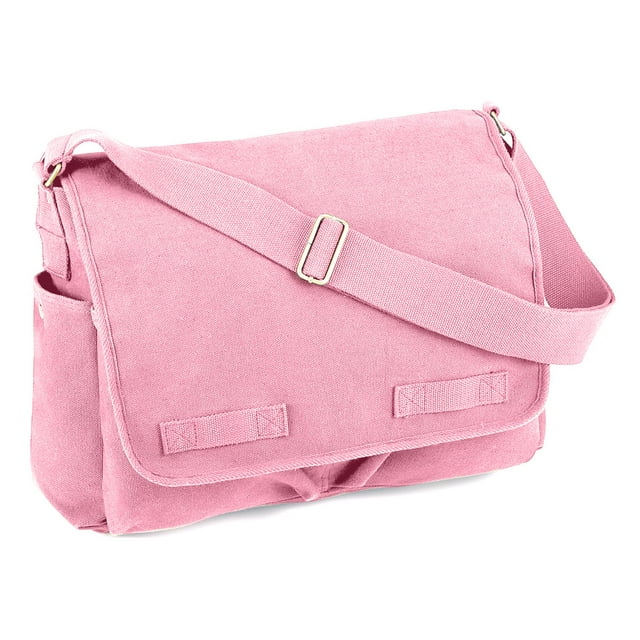 Rothco Classic Canvas Messenger Bag, Pink