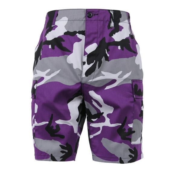 Rothco 7964 Men Colored Camo Battle Dress Uniform Shorts, Ultra Violet Camo - Medium