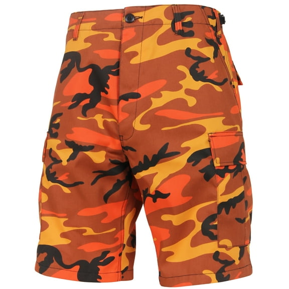 Rothco Colored Camo BDU Shorts,Savage Orange Camo,Large