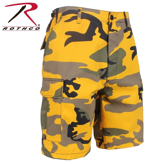 Rothco Colored Camo BDU Shorts,Stinger Yellow Camo,Small