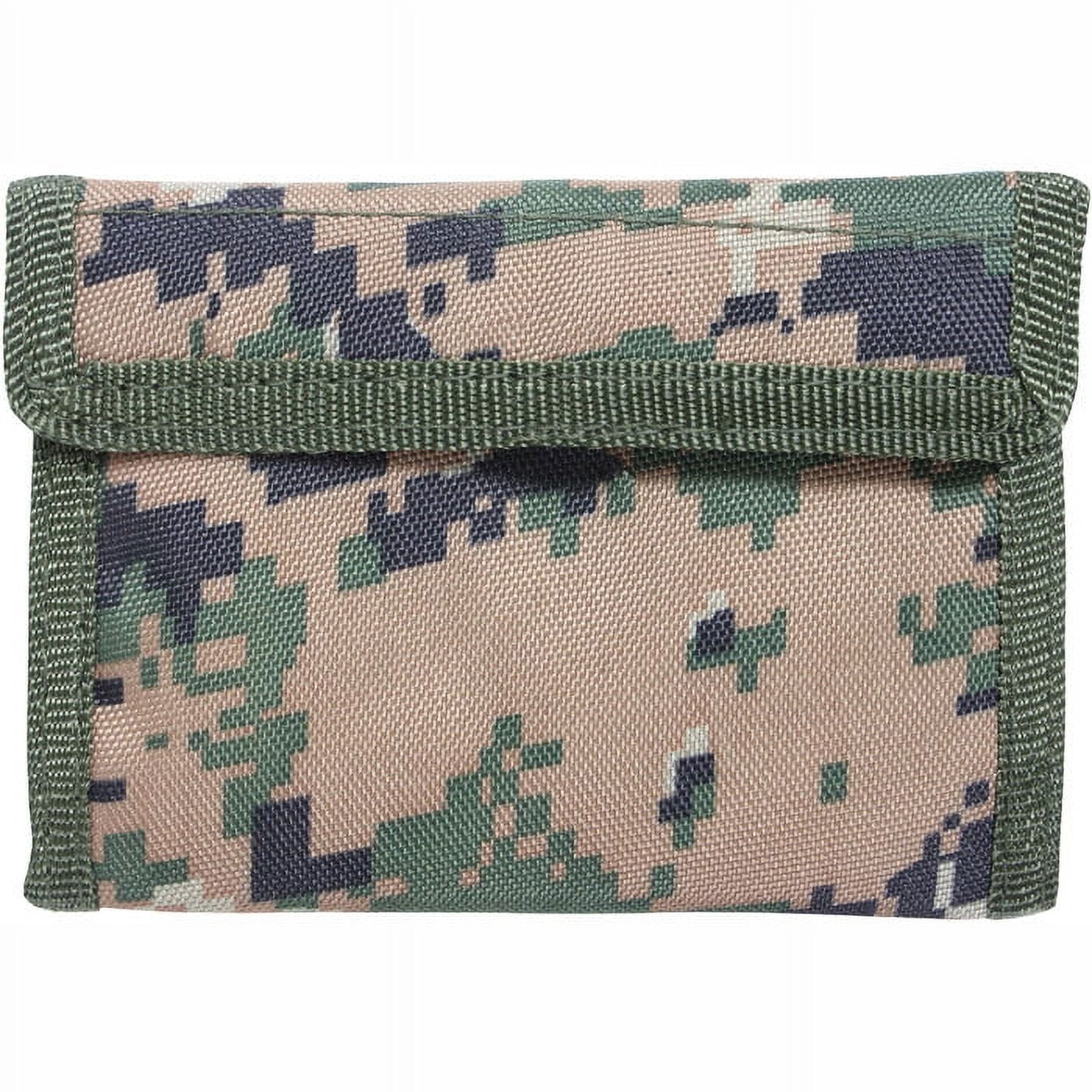 Mens / Boys Army Camouflage Velcro Wallet with Chain - Dark Army