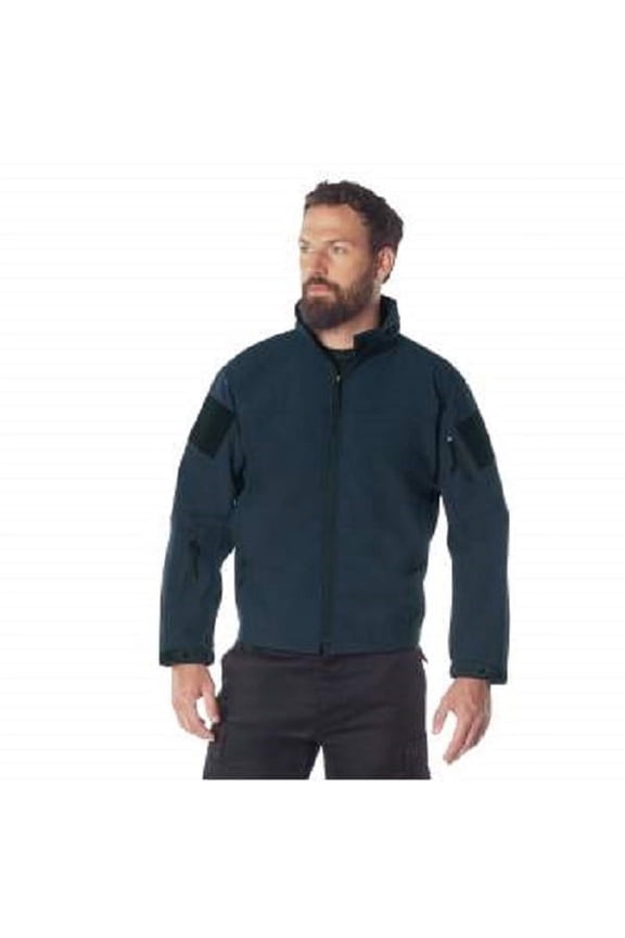 22747 Men Covert Ops Lightweight Soft Shell Jacket, Midnight Navy Blue - Medium