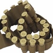 Rothco Coyote Brown Tactical Shotgun Shell Bandolier, 2 inch Wide Nylon Webbing, Holds 37 Rounds