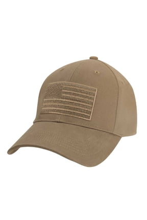19064 Hook & Loop U.S. Flag Low Profile Cap, Coyote Brown