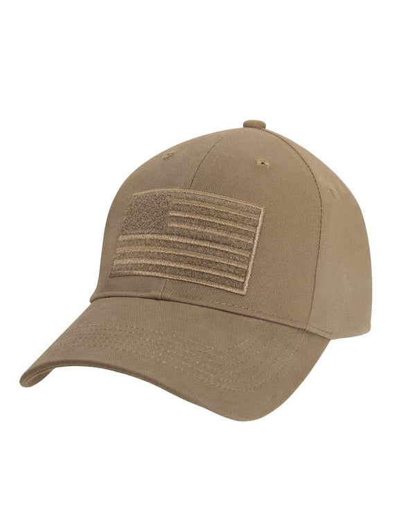 19064 Hook & Loop U.S. Flag Low Profile Cap, Coyote Brown