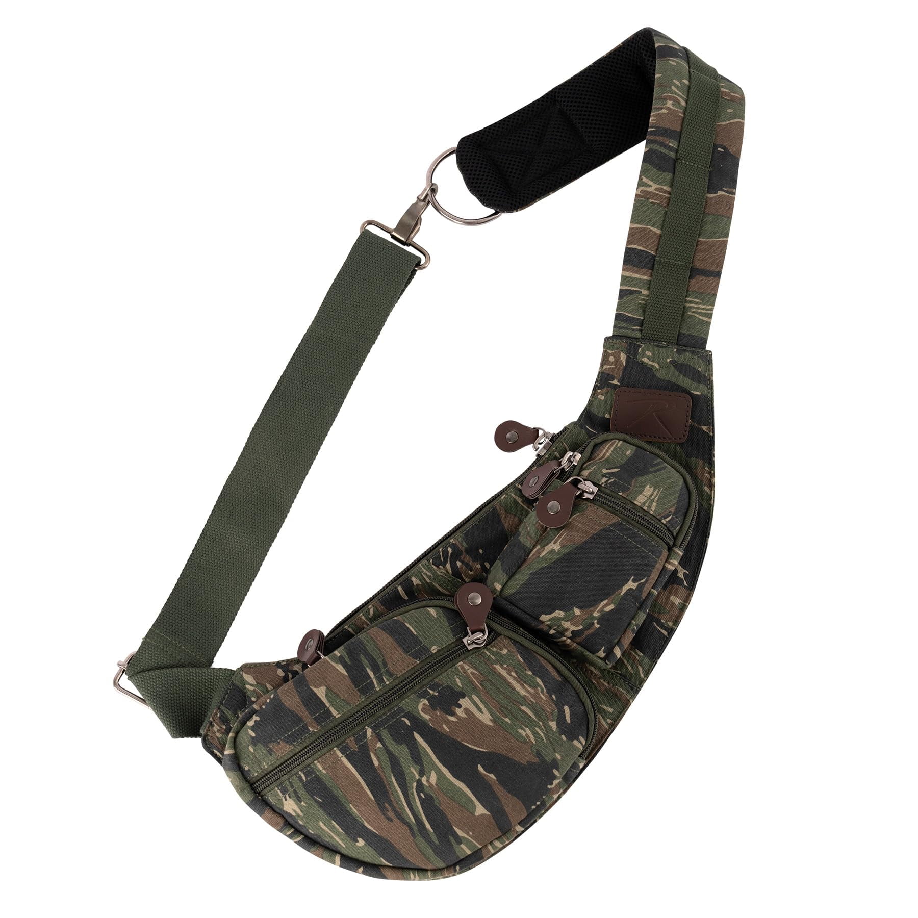 Rothco 30234 Crossbody Canvas Sling Bag, Tiger Stripe Camo