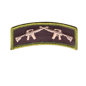 Rothco Crossed Rifles 1.25" x 3" Embroidered Patch with Hook Backing