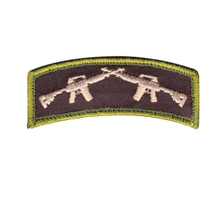 Rothco Crossed Rifles 1.25" x 3" Embroidered Patch with Hook Backing