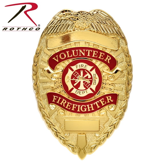 Rothco Deluxe Fire Department Badge - Gold