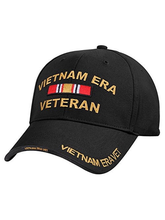 Deluxe Low Profile Vietnam Veteran Era Cap Black