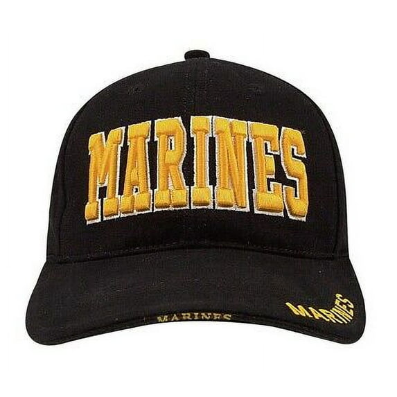 Rothco 10984 Deluxe Marines Low Profile Insignia Cap, Black