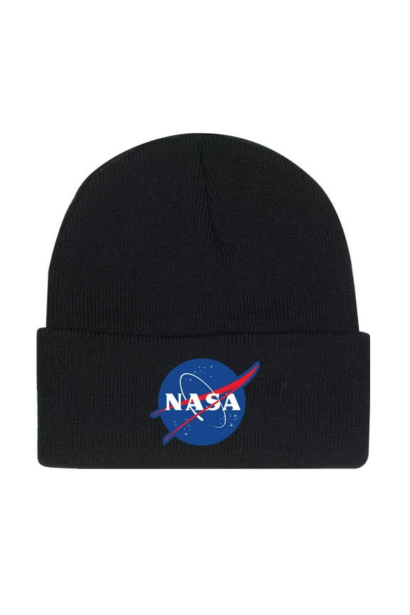 Deluxe NASA Meatball Logo Embroidered Watch Cap - Black
