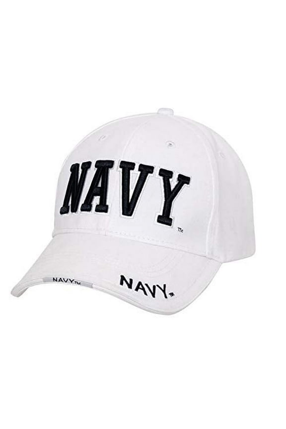 19049 Deluxe Navy Low Profile Cap, White