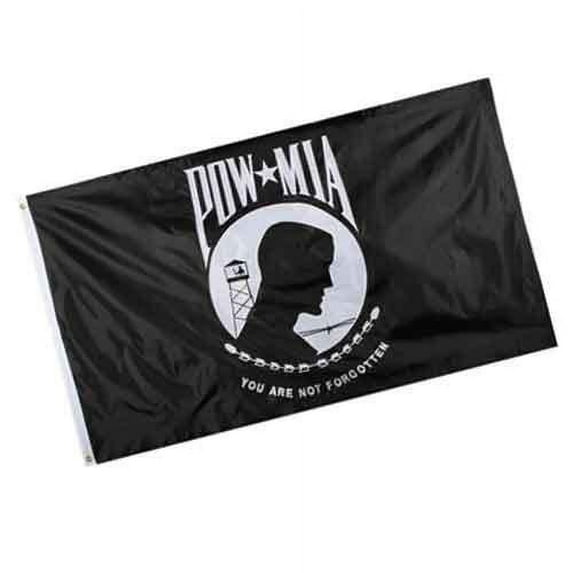 Military Flag - POW/MIA Deluxe, Black, 3x5 Feet by Rothco