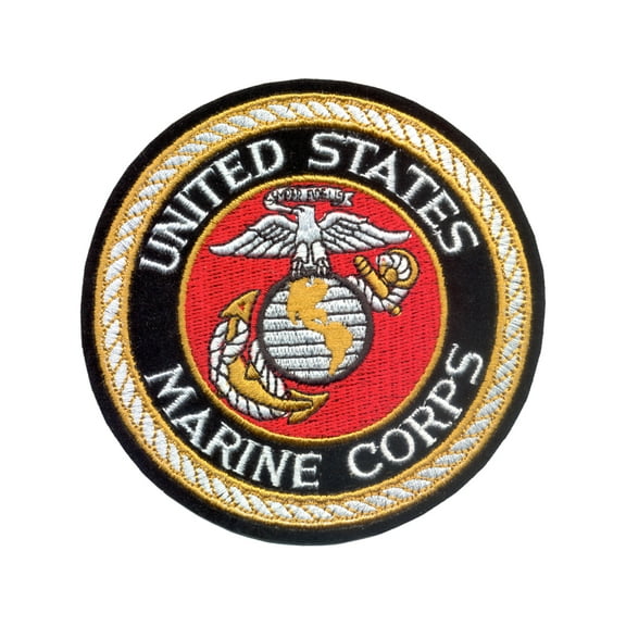 Rothco Deluxe Round U.S.M.C. Patch, Red/Blue,