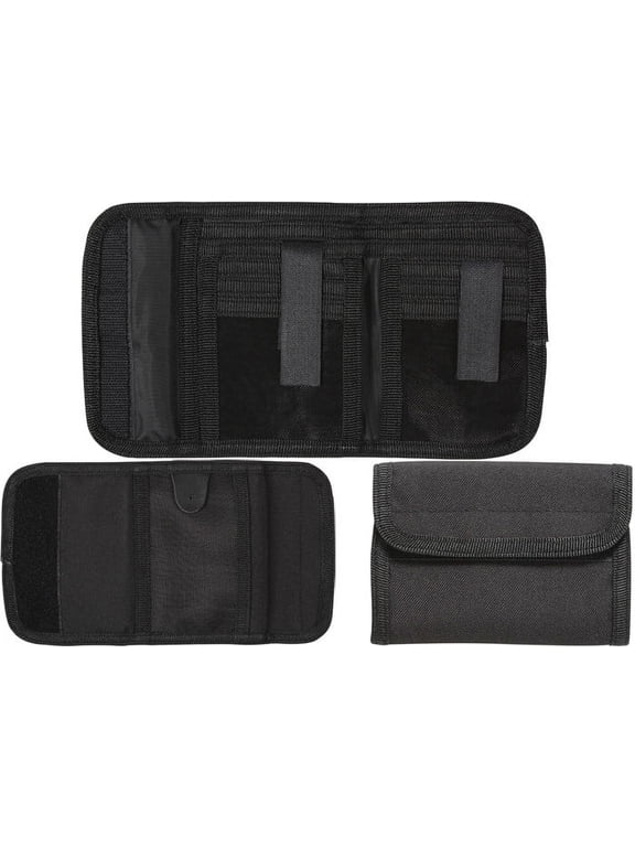 Deluxe Tri-Fold Id Wallet, Black