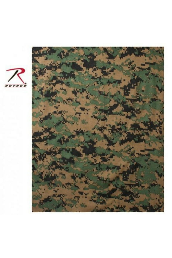 2775 Digital Camo Bandana, Woodland Digital Camo