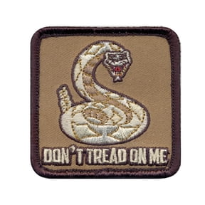 Rothco Don't Tread on Me Morale Patch with Hook Backing, 2.5" x 2.5"