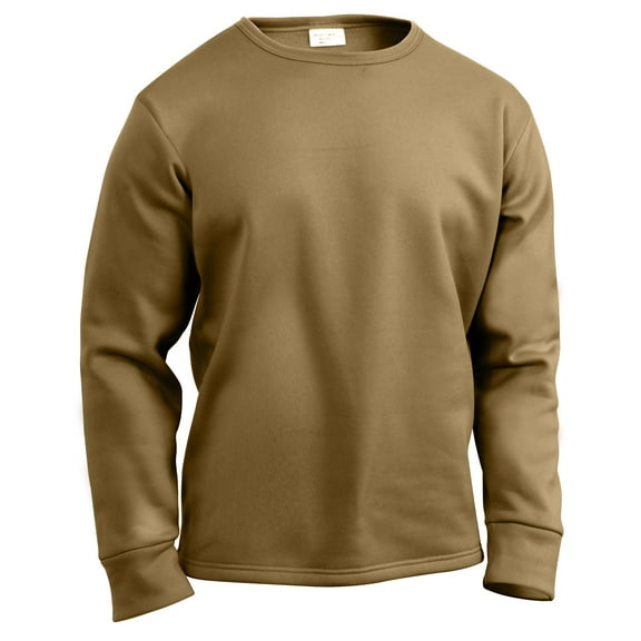 Rothco ECWCS Poly Crew Neck Top, Coyote Brown, S