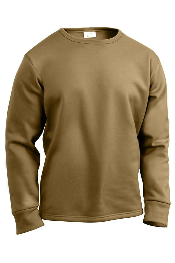 ECWCS Poly Crew Neck Top, Coyote Brown, XL