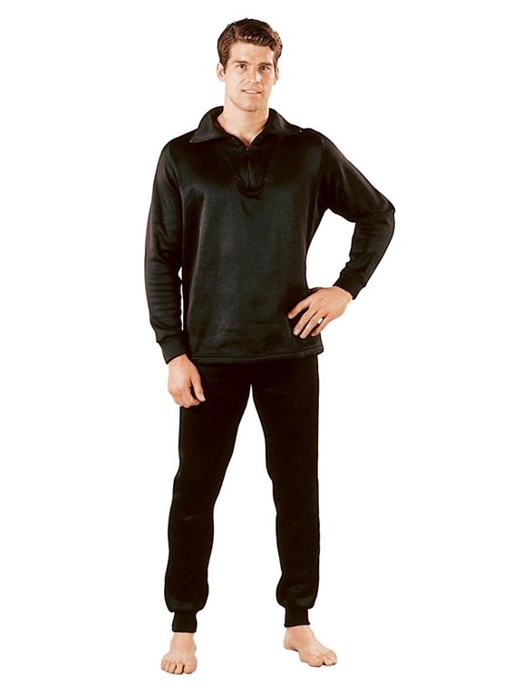 6286 ECWCS Poly Zip Collar Long Sleeve Shirt, Black - Small