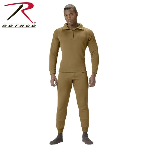 Rothco ECWCS Poly Zip Collar Shirts - Coyote Brown, Large