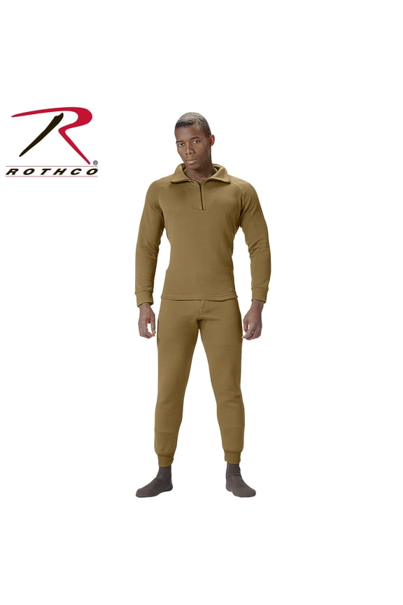 ECWCS Poly Zip Collar Shirts - Coyote Brown, Medium