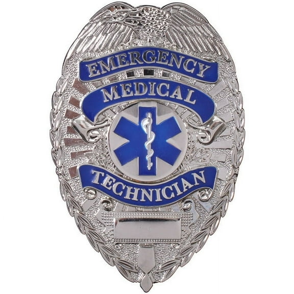 Rothco EMT Deluxe Badge, Silver