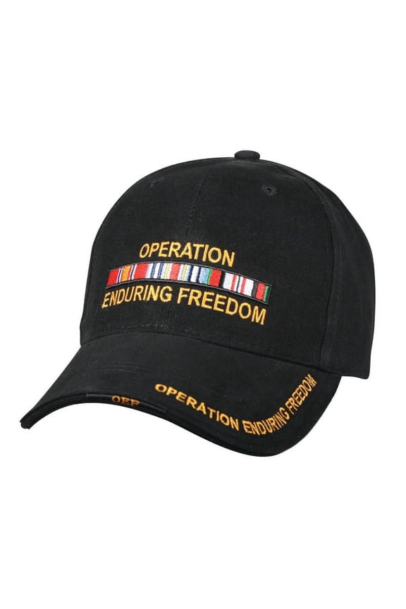 10977 Deluxe Operation Enduring Freedom Low Profile Cap, Black