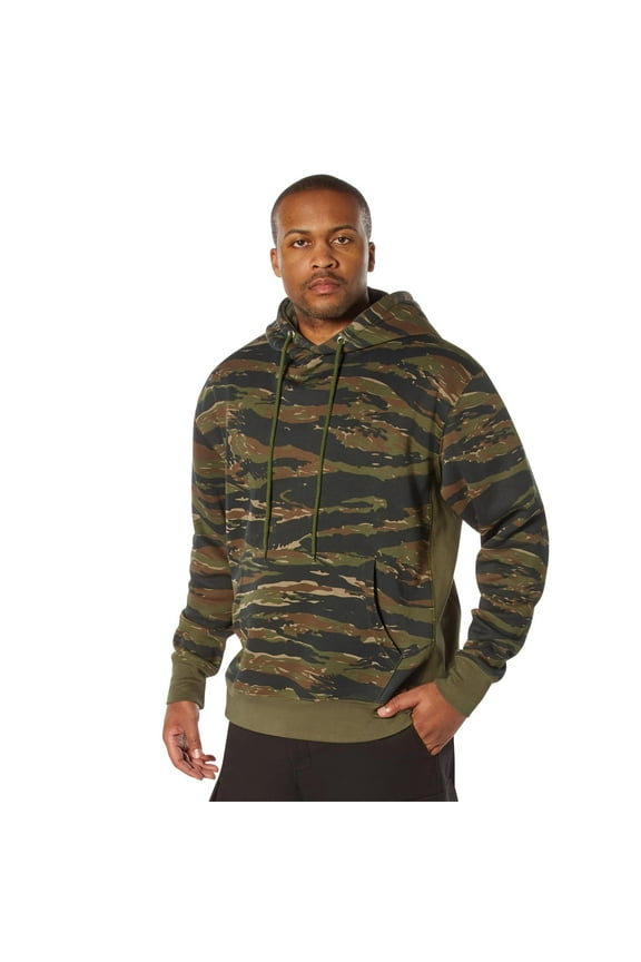 30114 Men Every Day Pullover Hooded Sweatshirt, Tiger Stripe Camo - 2XL